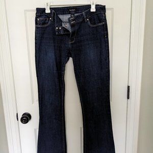 White House Black Market Dark Wash Jeans Skinny Flare 10R